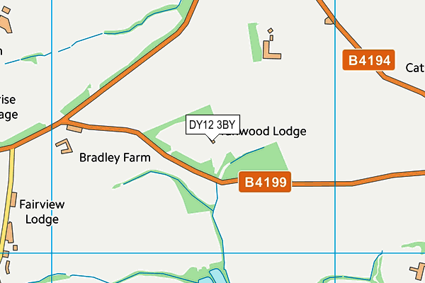 DY12 3BY map - OS VectorMap District (Ordnance Survey)