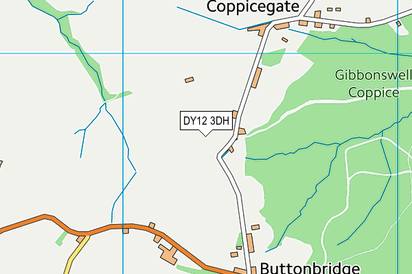 DY12 3DH map - OS VectorMap District (Ordnance Survey)