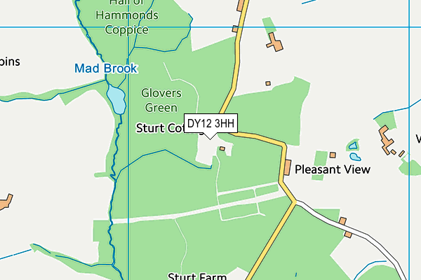 DY12 3HH map - OS VectorMap District (Ordnance Survey)