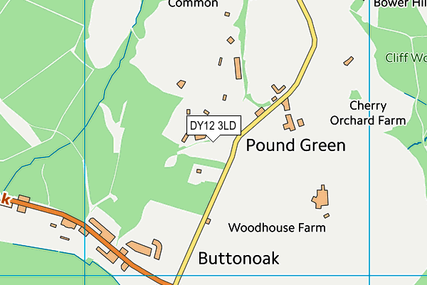 DY12 3LD map - OS VectorMap District (Ordnance Survey)