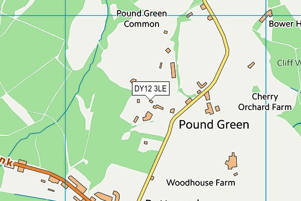 DY12 3LE map - OS VectorMap District (Ordnance Survey)