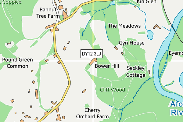 DY12 3LJ map - OS VectorMap District (Ordnance Survey)