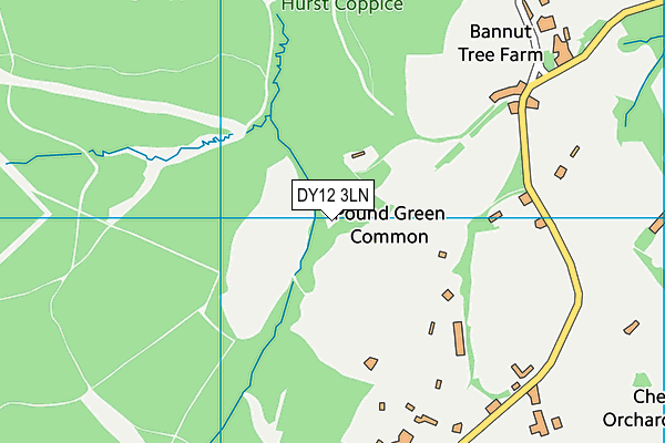 DY12 3LN map - OS VectorMap District (Ordnance Survey)