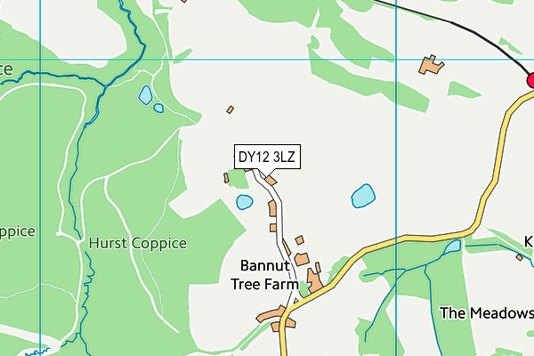 DY12 3LZ map - OS VectorMap District (Ordnance Survey)