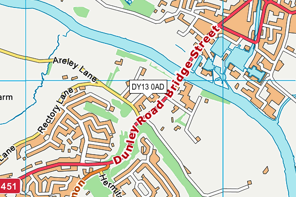 DY13 0AD map - OS VectorMap District (Ordnance Survey)