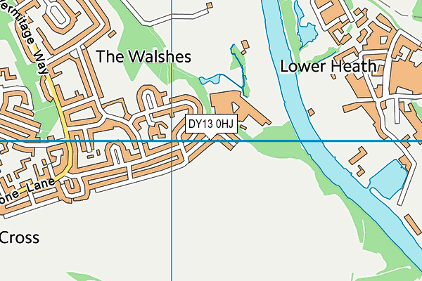 DY13 0HJ map - OS VectorMap District (Ordnance Survey)