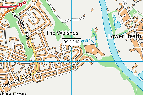 DY13 0HQ map - OS VectorMap District (Ordnance Survey)