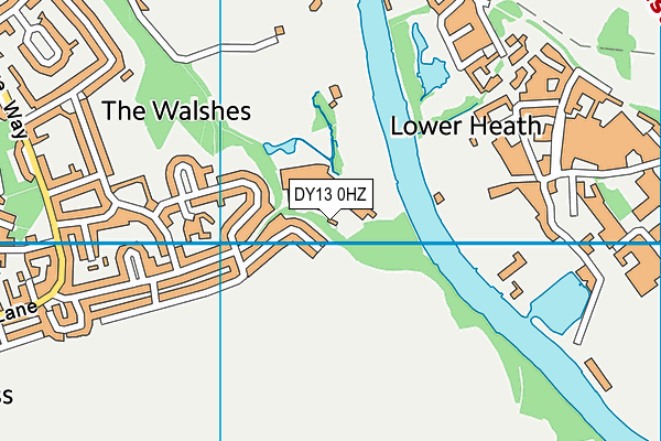 DY13 0HZ map - OS VectorMap District (Ordnance Survey)