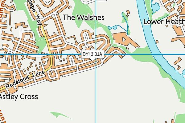 DY13 0JA map - OS VectorMap District (Ordnance Survey)