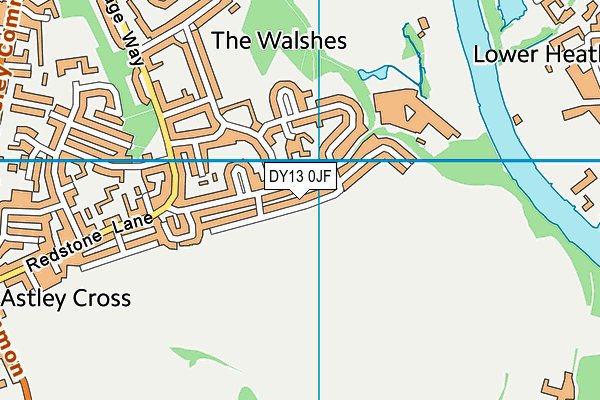DY13 0JF map - OS VectorMap District (Ordnance Survey)