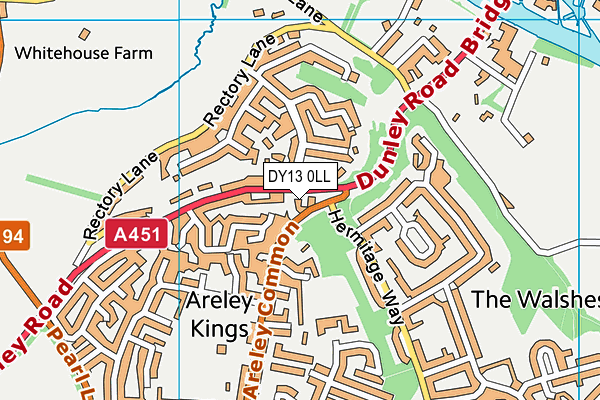 DY13 0LL map - OS VectorMap District (Ordnance Survey)