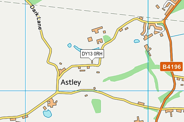 Astley CofE Primary School map (DY13 0RH) - OS VectorMap District (Ordnance Survey)