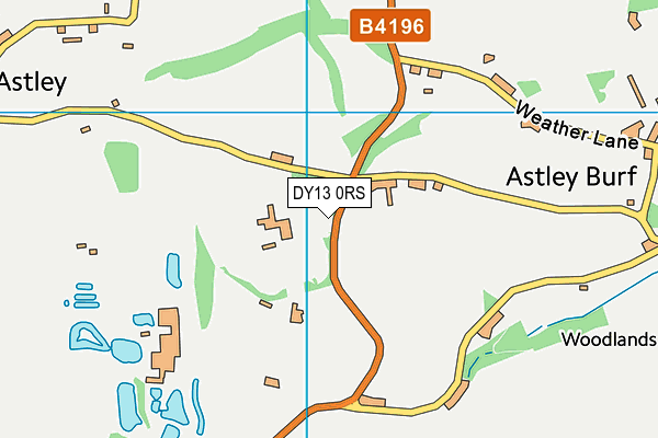 DY13 0RS map - OS VectorMap District (Ordnance Survey)