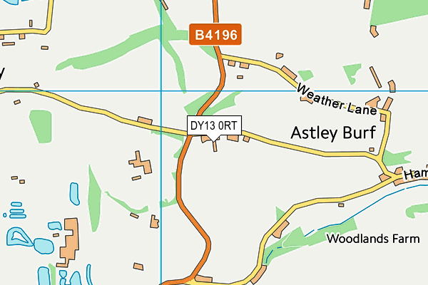 DY13 0RT map - OS VectorMap District (Ordnance Survey)