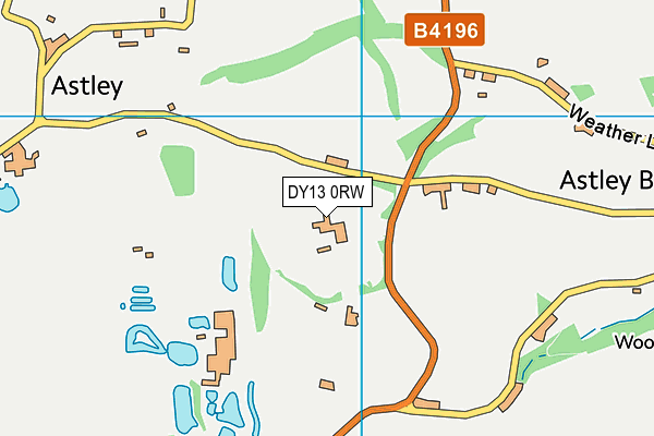 DY13 0RW map - OS VectorMap District (Ordnance Survey)