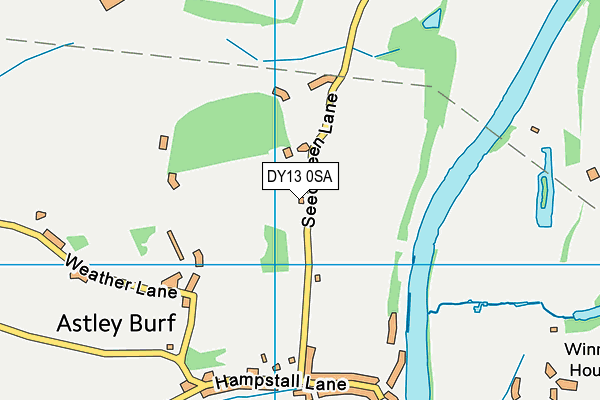 DY13 0SA map - OS VectorMap District (Ordnance Survey)