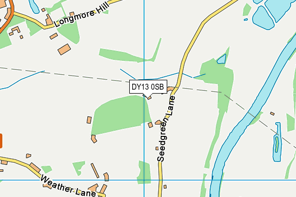 DY13 0SB map - OS VectorMap District (Ordnance Survey)