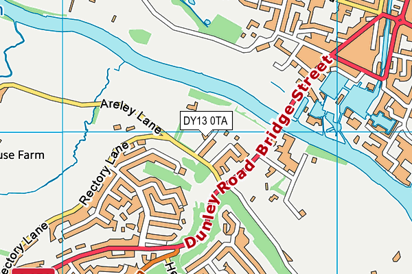 DY13 0TA map - OS VectorMap District (Ordnance Survey)