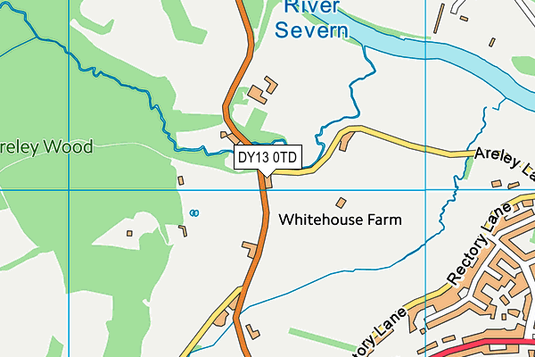 DY13 0TD map - OS VectorMap District (Ordnance Survey)