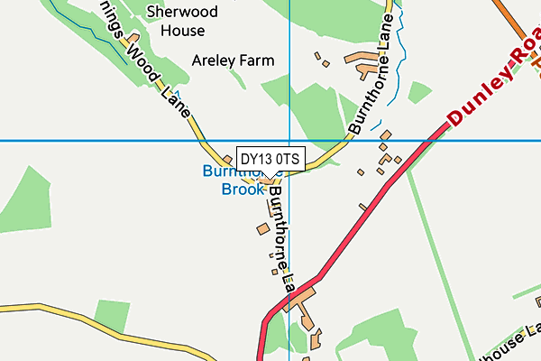 DY13 0TS map - OS VectorMap District (Ordnance Survey)