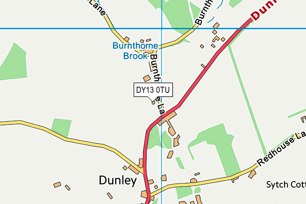 DY13 0TU map - OS VectorMap District (Ordnance Survey)