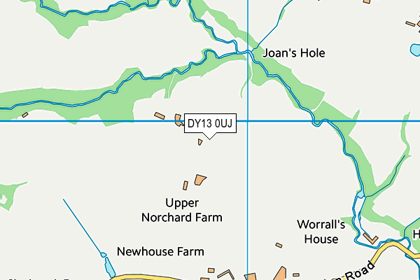 DY13 0UJ map - OS VectorMap District (Ordnance Survey)