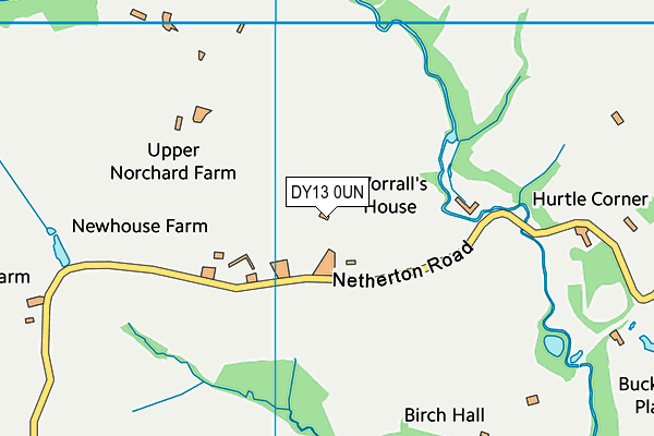 DY13 0UN map - OS VectorMap District (Ordnance Survey)