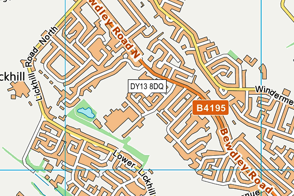 DY13 8DQ map - OS VectorMap District (Ordnance Survey)