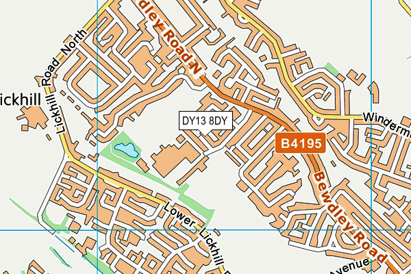 DY13 8DY map - OS VectorMap District (Ordnance Survey)
