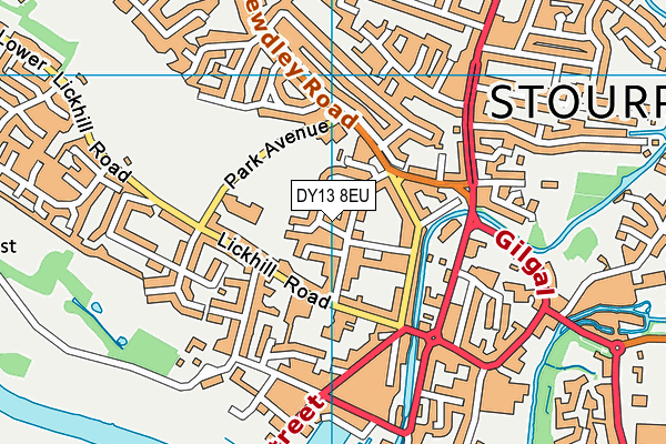 DY13 8EU map - OS VectorMap District (Ordnance Survey)