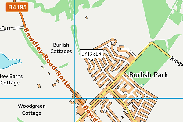 DY13 8LR map - OS VectorMap District (Ordnance Survey)