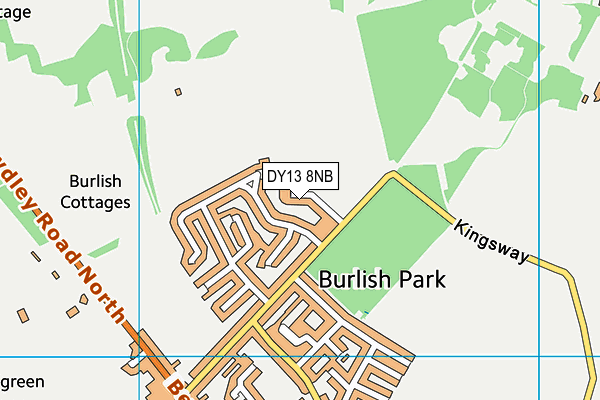 DY13 8NB map - OS VectorMap District (Ordnance Survey)