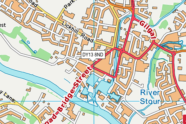 DY13 8ND map - OS VectorMap District (Ordnance Survey)