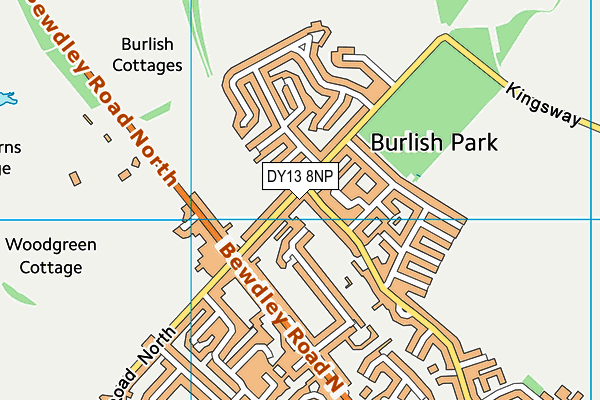 DY13 8NP map - OS VectorMap District (Ordnance Survey)