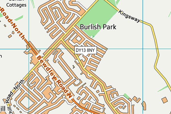 DY13 8NY map - OS VectorMap District (Ordnance Survey)