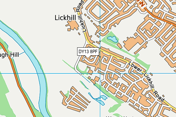 DY13 8PF map - OS VectorMap District (Ordnance Survey)