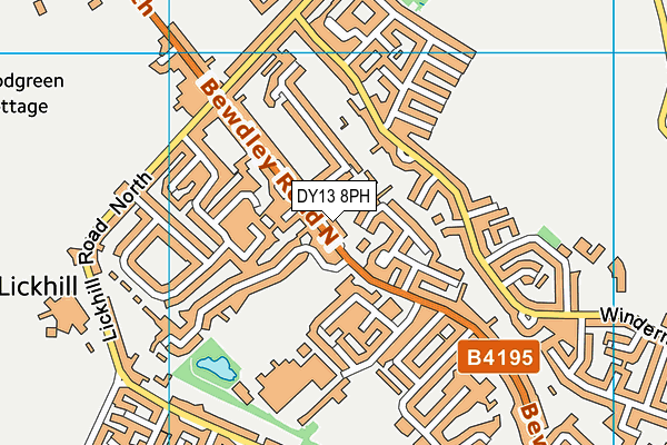 DY13 8PH map - OS VectorMap District (Ordnance Survey)