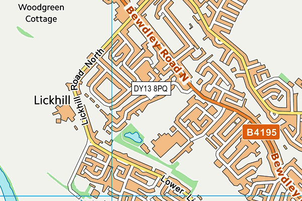 DY13 8PQ map - OS VectorMap District (Ordnance Survey)