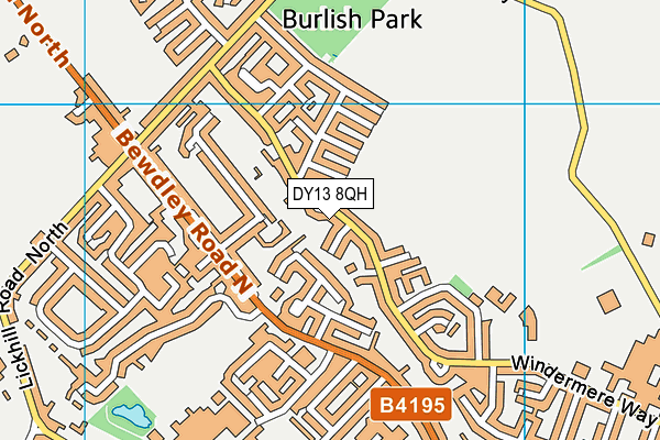 DY13 8QH map - OS VectorMap District (Ordnance Survey)