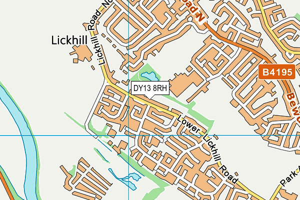 DY13 8RH map - OS VectorMap District (Ordnance Survey)