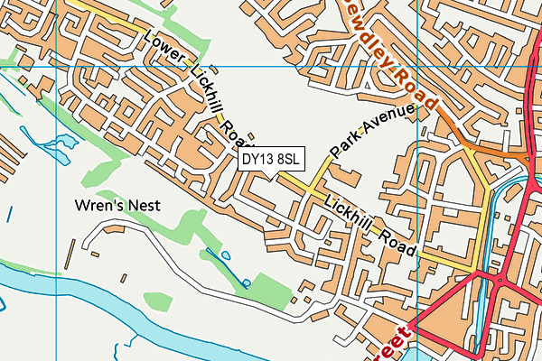 DY13 8SL map - OS VectorMap District (Ordnance Survey)