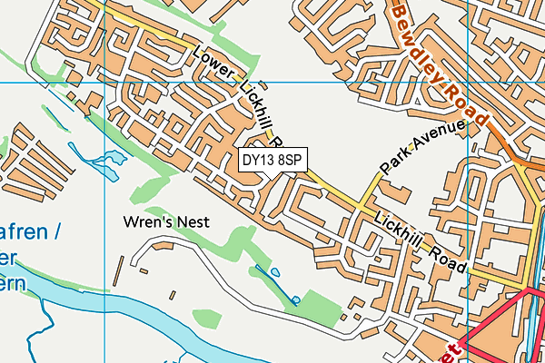 DY13 8SP map - OS VectorMap District (Ordnance Survey)
