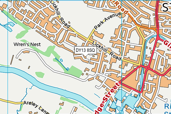 DY13 8SQ map - OS VectorMap District (Ordnance Survey)