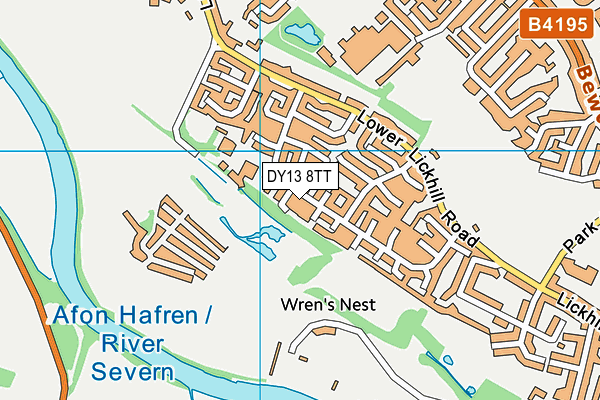 DY13 8TT map - OS VectorMap District (Ordnance Survey)