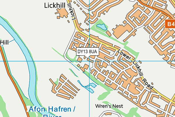 DY13 8UA map - OS VectorMap District (Ordnance Survey)