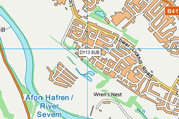 St Wulstan's Catholic Primary School map (DY13 8UB) - OS VectorMap District (Ordnance Survey)