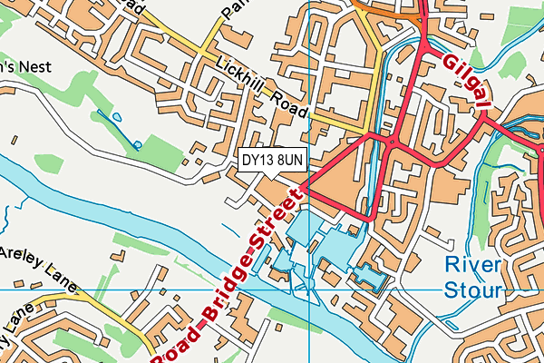 DY13 8UN map - OS VectorMap District (Ordnance Survey)