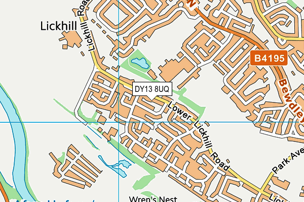 DY13 8UQ map - OS VectorMap District (Ordnance Survey)