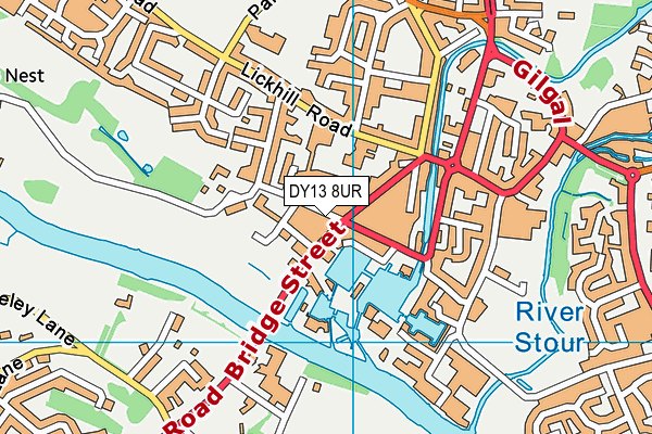 DY13 8UR map - OS VectorMap District (Ordnance Survey)