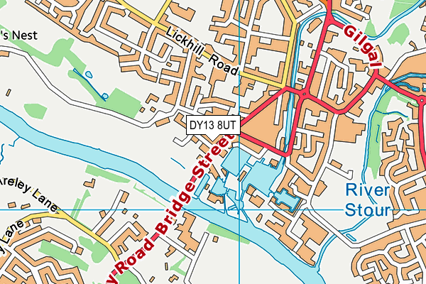 DY13 8UT map - OS VectorMap District (Ordnance Survey)